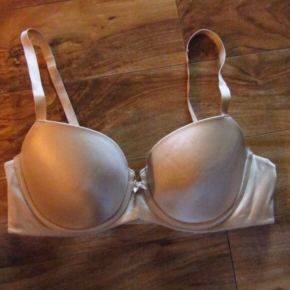 SPANX Beige Bra-La-Mode Padded Balconette Underwire Bra Size 38C - Picture 1 of 5